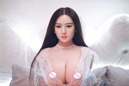 JYdoll 164cm full size big chest Silicone head with implanted hair TPE Body sex doll with Head NO.S4 by Automatic Woman